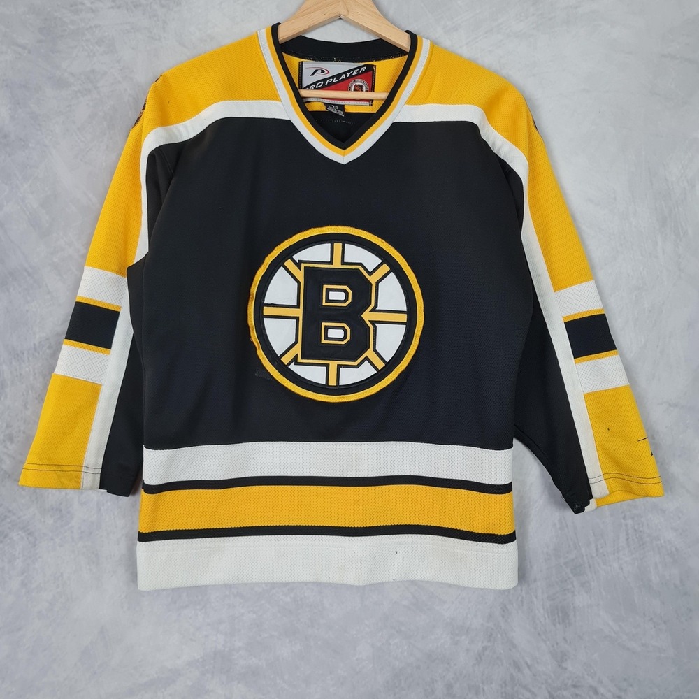 Vintage Boston Bruins Jersey Boys S / Medium Black NHL Hockey Pro Player 90s